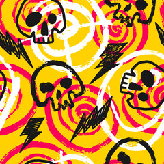 Fototapeta premium Grunge skull pattern design