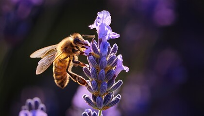 honeybee on a lavender flower