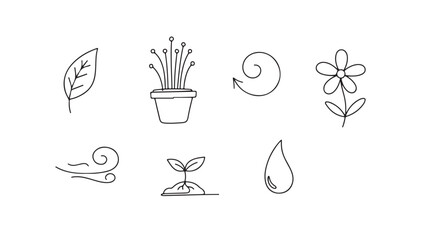 Set of icons and vector illustrations of food and drink for restaurant or  design concept