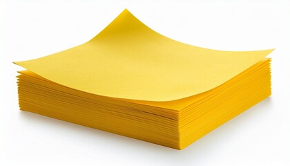 yellow sticky note paper reminder office stationery adhesive blank message memo organization isolated simple stack communication creative workspace school supply business information planning