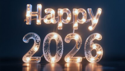 Happy sign with the word Happy 2026 on it