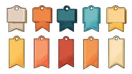 Professional Price Tag and Ribbon Banner Collection for Commercial Use