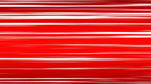 Horizontal speed lines seamless loop animation with energetic white dynamic lines on red gradient background. 4K animated speedline for action transition, promotional background, and motion graphics.
