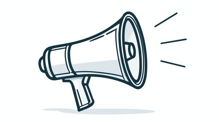 Professional Megaphone Line Icon for Communication