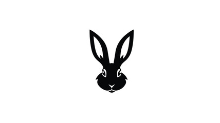Rabbit Head Solid Icon Animals Concept Hare Head Vector Image