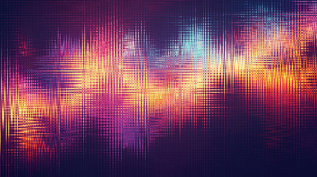Horizontal Gradient Grid Texture with Vibrant Abstract Colors