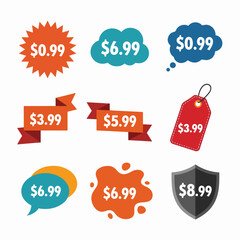 set of discount labels