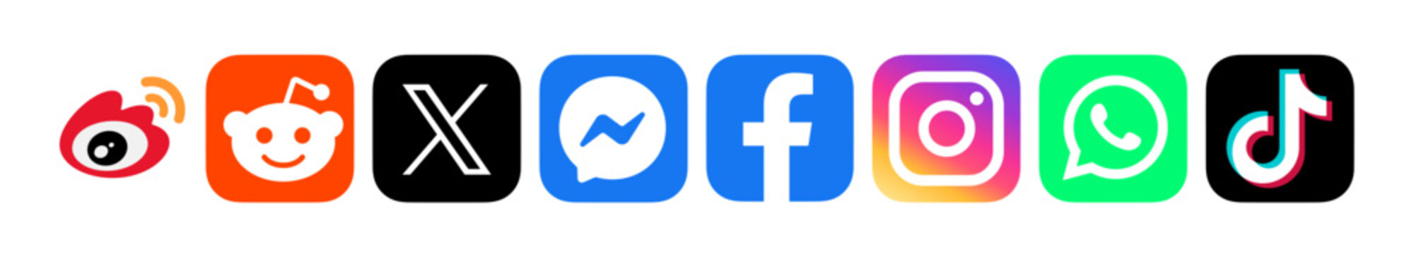 Social Media Logos Icon Set
