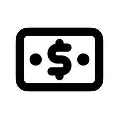 Dollar bill icon vector UI