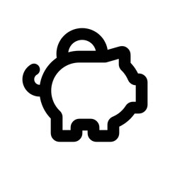Piggy bank icon vector UI