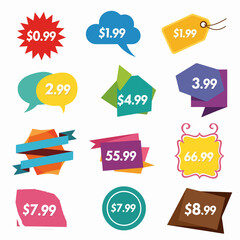 vector sale labels