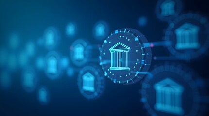 Secure online banking services with modern digital technology and financial data protection platform