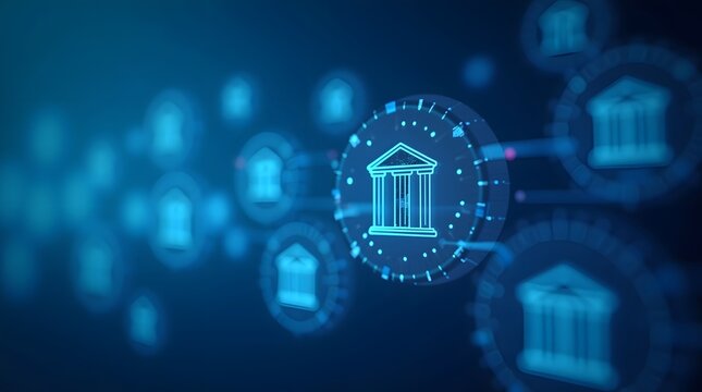 Secure online banking services with modern digital technology and financial data protection platform