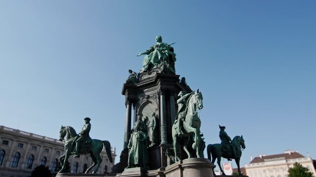 Maria Theresa Square Vienna Vienna Austria. Historical monument, travel and tourism Europe architecture of the capital.