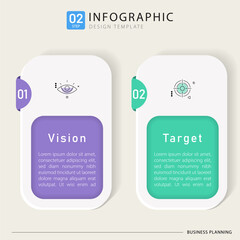 Comparison Infographic Design Template, Comparison between companies and products and services, Business presentation concept with 2 options, To do list or planning icon, vector illustration.