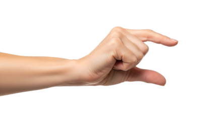 Hand Gesturing Small Size with Thumb and Index Finger