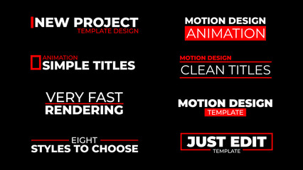 Clean Modern Title Animation