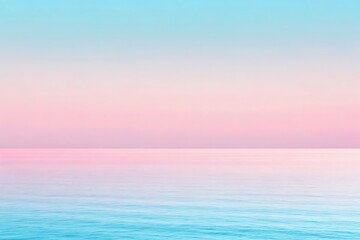 Obraz premium Serene pastel gradient ocean and sky seascape calm tranquil view