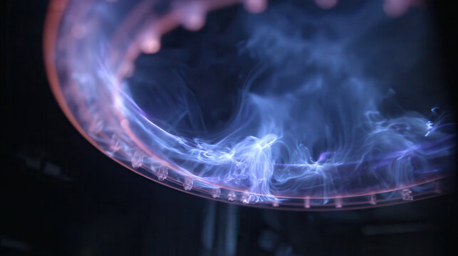 Ethereal bioluminescent jellyfish gracefully drifting in dark water