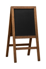 Vintage Wooden Easel with Blank Blackboard Rustic Charm Perfect for Announcements Messages or High quality Realistic image.