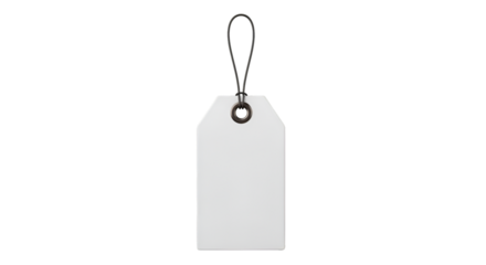 White Rectangular Tag With String label blank