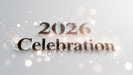 White background with a large, bold font that reads "2026 Celebration" in black