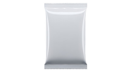 White sealed rectangular packet on black background