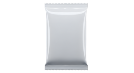 White sealed rectangular packet on black background