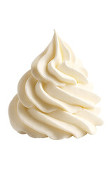 Whipped cream isolated on transparent background