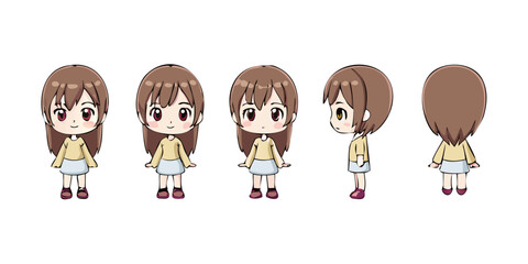 Cute girl with long hair