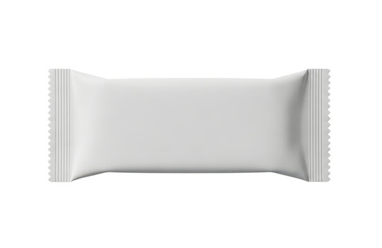 Blank white candy bar wrapper