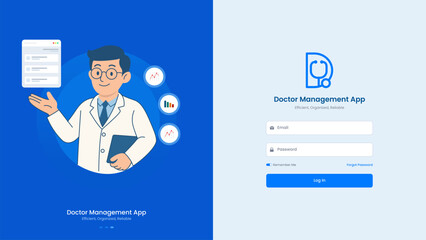 Login Page for Doctor Management Application