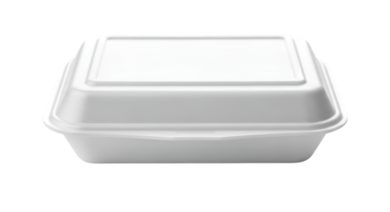 White Disposable Food Container With Lid graphic design