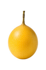Yellow granadilla fruit isolated on transparent background