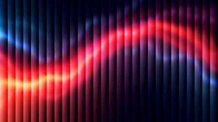 Radiant stripes gradient of glowing color weaving through a futuristic abstract digital lights cape