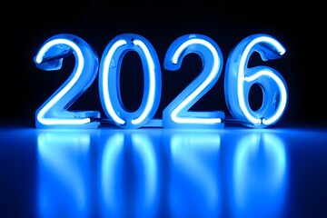 3D Neon 2026 with Glow Effect