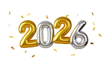 Playful 2026 Balloons Typography