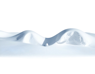 Wavy snowdrifts in sunlight, casting soft shadows