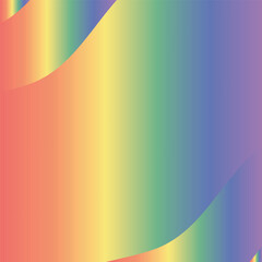 Soft waves in gradient rainbow colors create a vibrant and cheerful transparent background