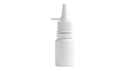 White Nasal Spray Bottle Isolated medicine healthcare