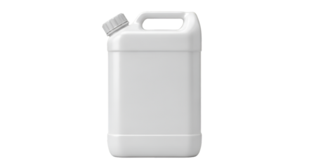 White Plastic Jerrycan with Handle and Cap plastic container