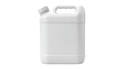 White Plastic Jerrycan with Handle and Spout container