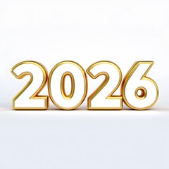 Minimal White and Gold 2026 Typography