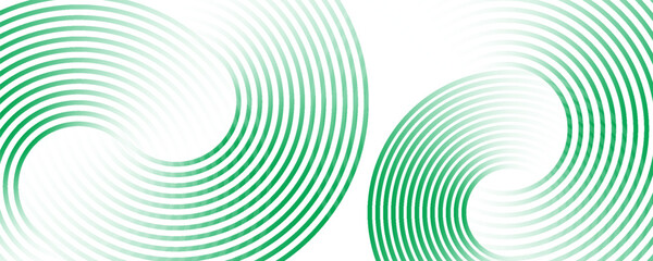 Green white abstract background overlap layer on bright space with circles effect decoration. Modern banner with lines style. Graphic design element stripes concept for flyer, card, or brochure cover