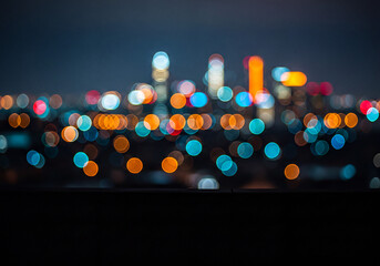 Cityscape Bokeh Lights at Night Blurred Background graphic design