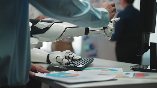 Business professionals integrate predictive AI insights, developing collaborative strategies to enhance marketing effectiveness. Noogenesis AI