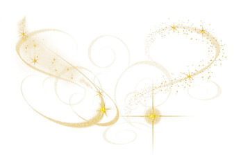 Gold Glitter Swirls with Stars.