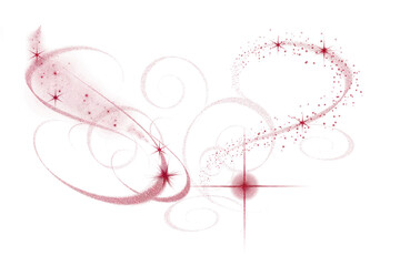 Red Glitter Swirls with Stars