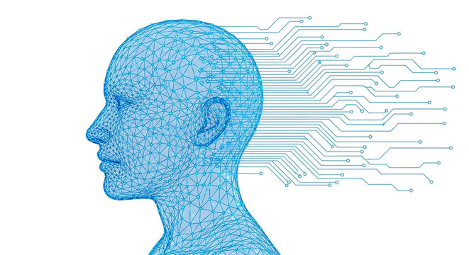 Artificial Intelligence Human AI Digital Mind Body Future Tech Cyberpunk Neural Network Machine Learning Robotics