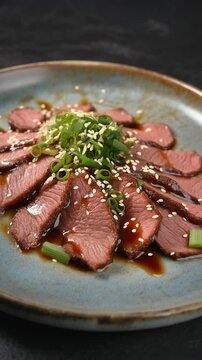Beef Tataki mit Soja-Ingwer-Marinade